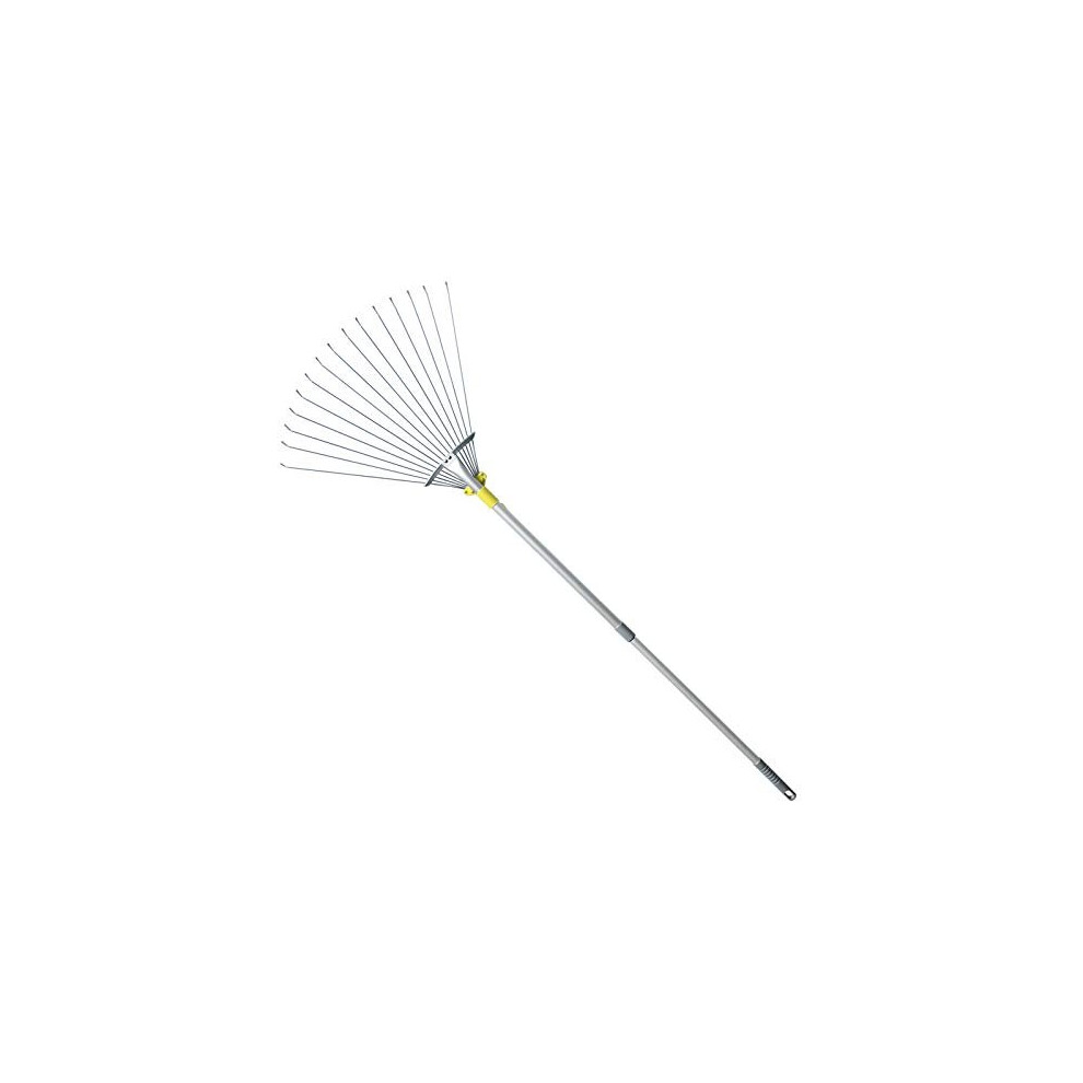 Jardineer 160cm Telescopic Garden Leaf Rake Tools, Collect Leaf Among Delicate Plants?Lawns and Yards. Adjustable Metal Rake Head from 22cm to 59
