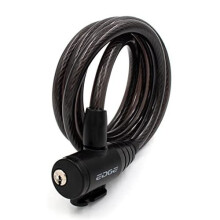 Kabelslot met spiraalrand - EDGE - 100 cm - Ø10 mm - Zwart - Zwarte hoes