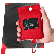 Odoland Picnic Blanket 110 x 160 cm Pocket Blanket Waterproof Heatproof Sandproof Thin Ground Sheet - Lightweight Foldable Beach Mat for Outdoor