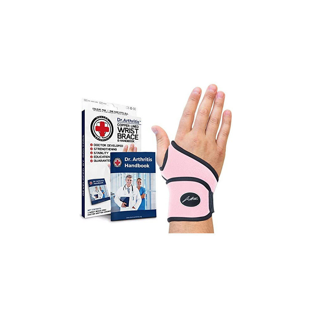 Dr. Arthritis Doctor Developed Premium Wrist Support /Strap / Wrist Brace / Hand Support Doctor Written Handbook Wrist Injuries, Joint Disease, Sprains & More