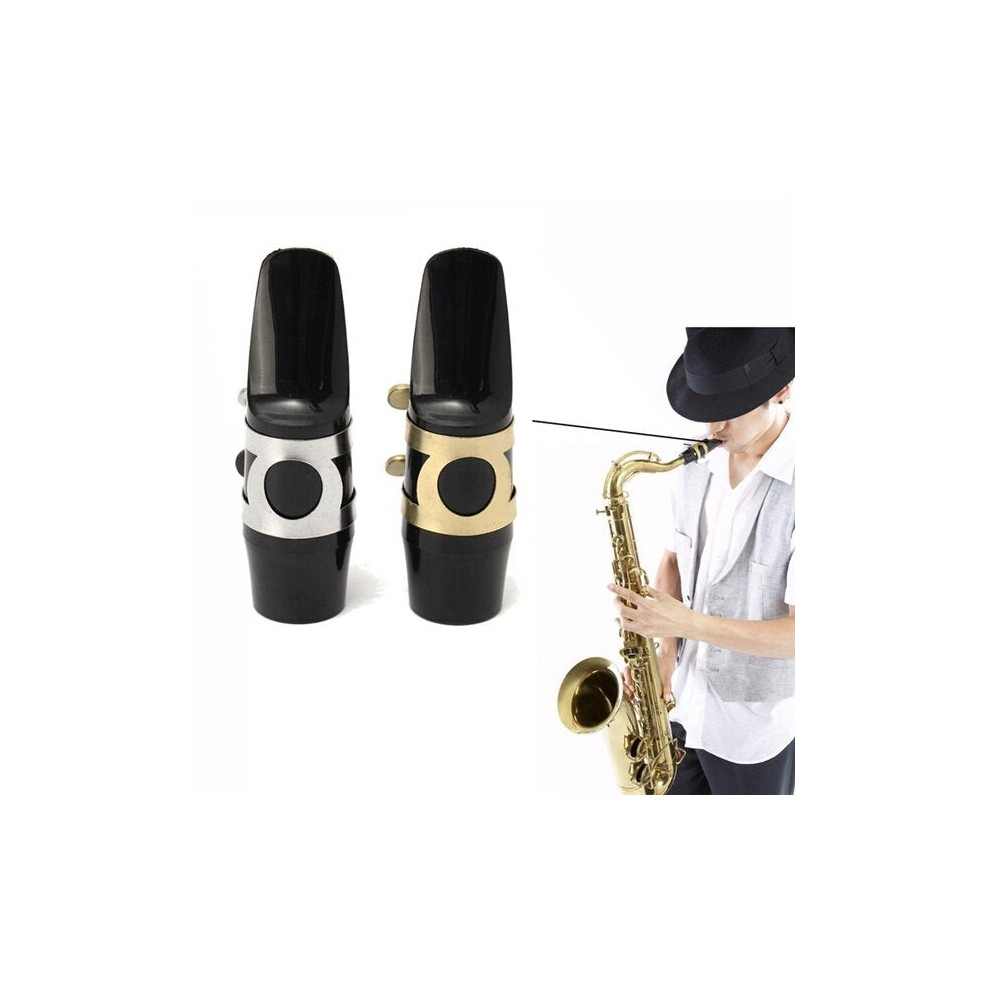 (Gold) Alto Sax Saxophone Mouthpiece with Cap Buckle Reed Patches Pads Cushions