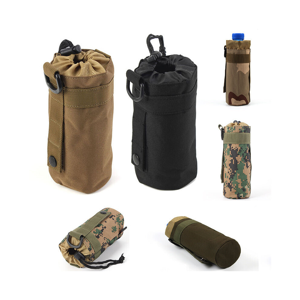 (Black) Outdoor Fishing Camping Hiking Bag Water Bottle Bag Kettle Pouch