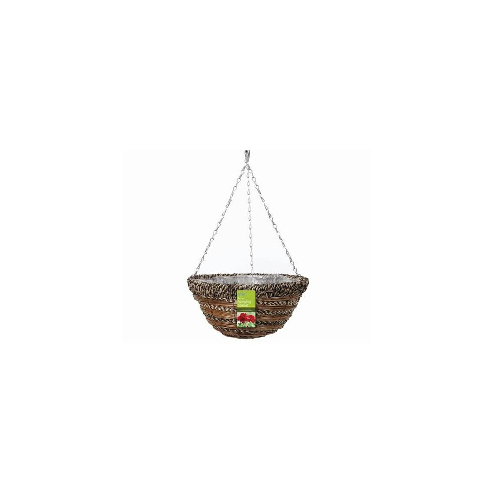 Gardman 02771 Sisal Rope and Fern Hanging Basket, Multi-Colour, 35 cm