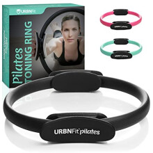 URBNFit Pilates Kruh - 12" Magický Kruh s Dvojitým Úchopem, Pěnové Podložky pro Cvičení Stehenních Svalů
