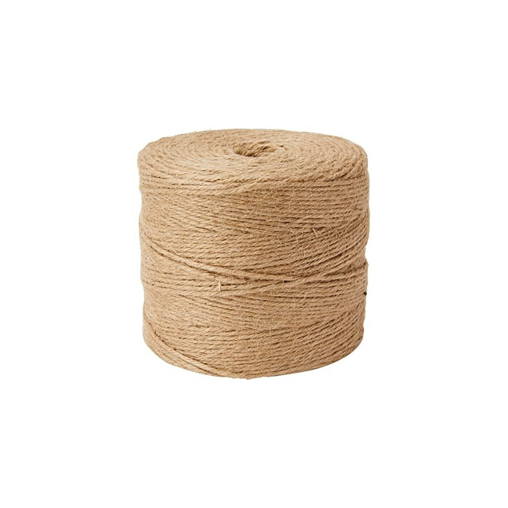 Rayher 4200331 Jute Twine 3Ply, Jute String for Craft, Floristry and Decorations, Diameter 3.5 mm, Length 280 m, natural