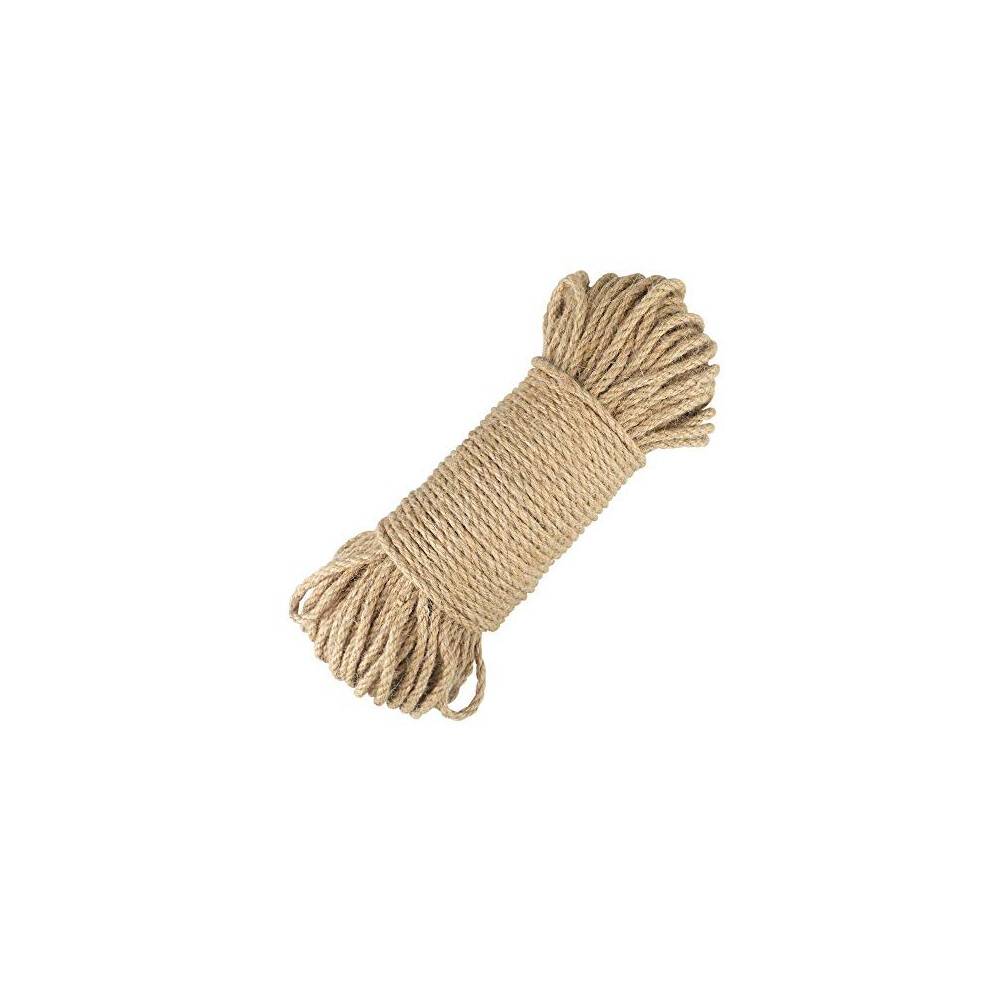 Jijacraft Hemp Rope 5Mm,Thick Jute Rope Twine 50M Strong Rope Cord Garden Rope For Crafts(3-Ply) 736950705091