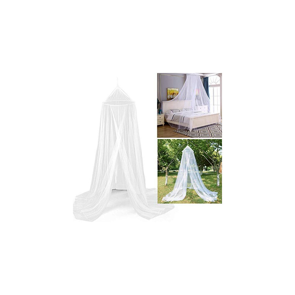 Mosquito Net Bed Canopy, Mosquito Netting Curtains Full Hanging Kit, Quick Easy Installation Hammock, White Dome Tent for Children, Fly Insect Pr