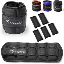 Sportneer Adjustable Ankle Weights Set Leg Weights, Ankle Wrist Weight Straps, 0.8lbs-3.5lbs for Per Ankle, 1.6lbs-7lbs for a Pair, 2 Pack