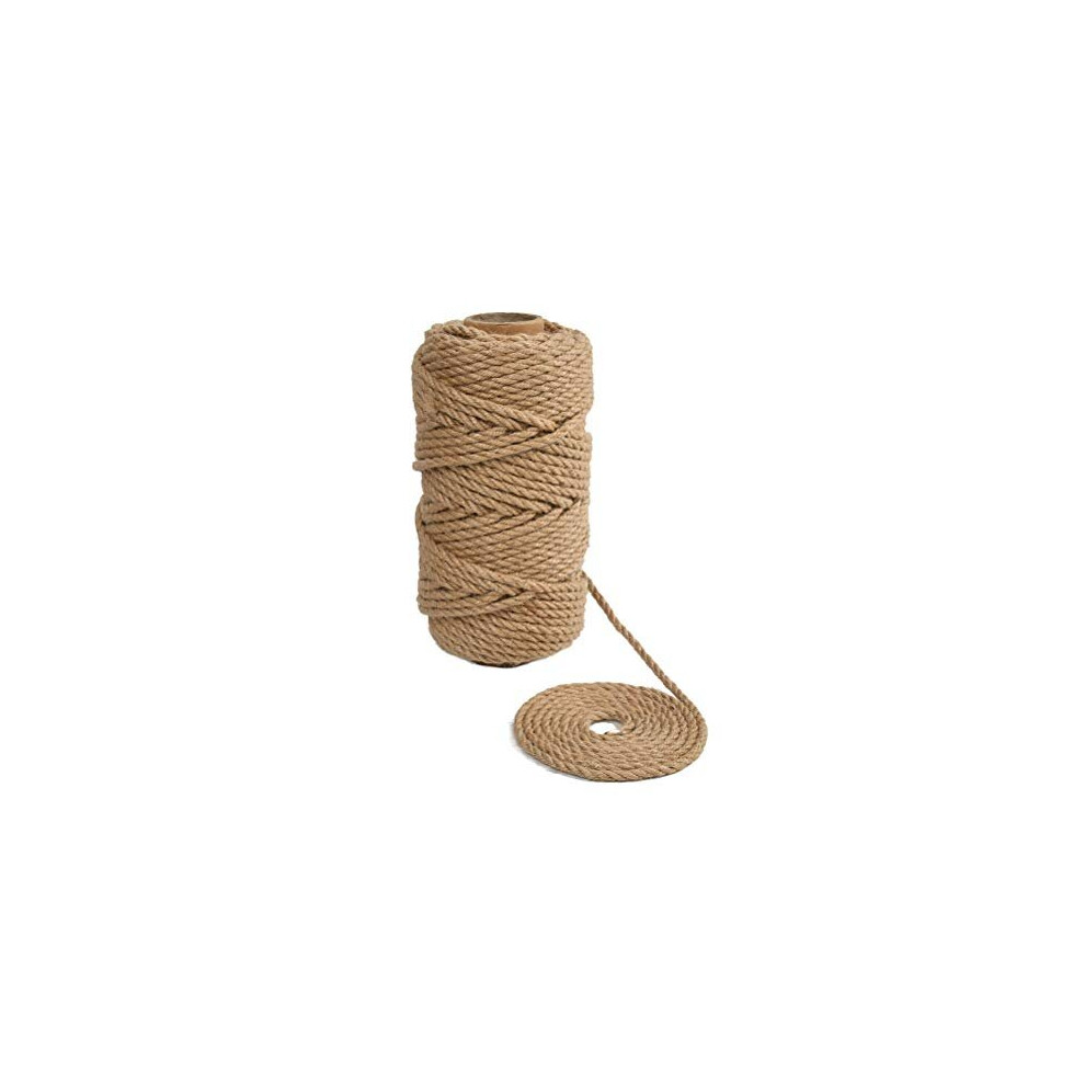 N/A 5mm Jute Twine,50M/164 Feet Strong Jute Rope,Twisted Thick