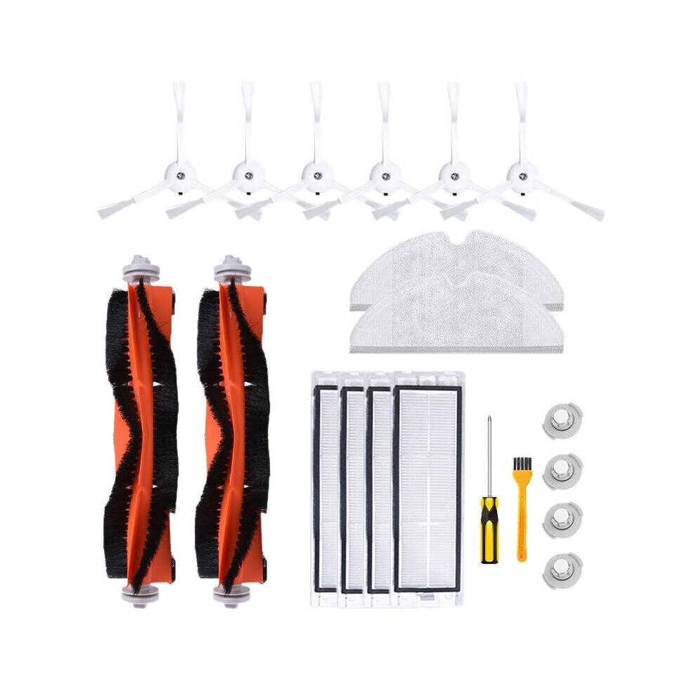 20PCS Accessories Parts for Robot Vacuum CMain Brush Side Brush Water Tank Filter Comb Screw Mop Cloth