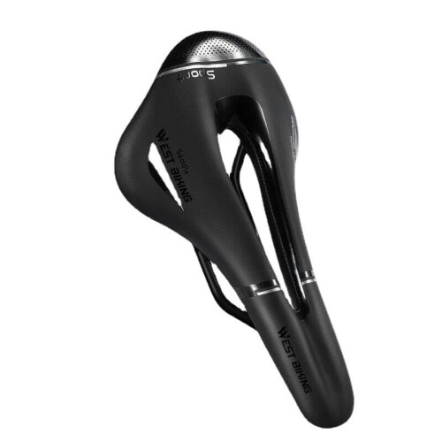 (Black) Bicycle Saddle Waterproof Lightweight Road Mountain