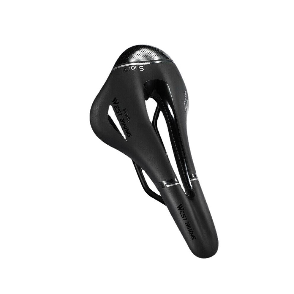 (Black) Bicycle Saddle Waterproof Lightweight Road Mountain