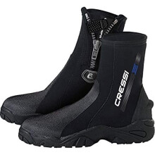 Cressi Korsor Rigide Sole Boots 5mm - Diving Booties in 5 mm Black Neoprene with Rigid Sole