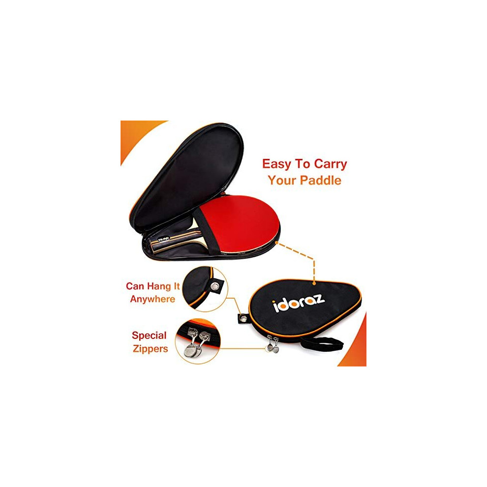 4 x Idoraz Professional Table Tennis Paddle - Ping outlets Pong Racket ITTF Approved