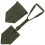 German Army Folding Camping Shovel Spade Saw Case Olive 1