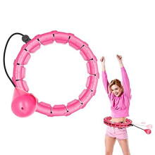 Weighted Hula Hoop Smart Hula Hoop No Fall with 24 Detachable Knots and Auto Spinning Ball BPA Free ABS Weighted Hoola Hoop Fit for Adults and Ki