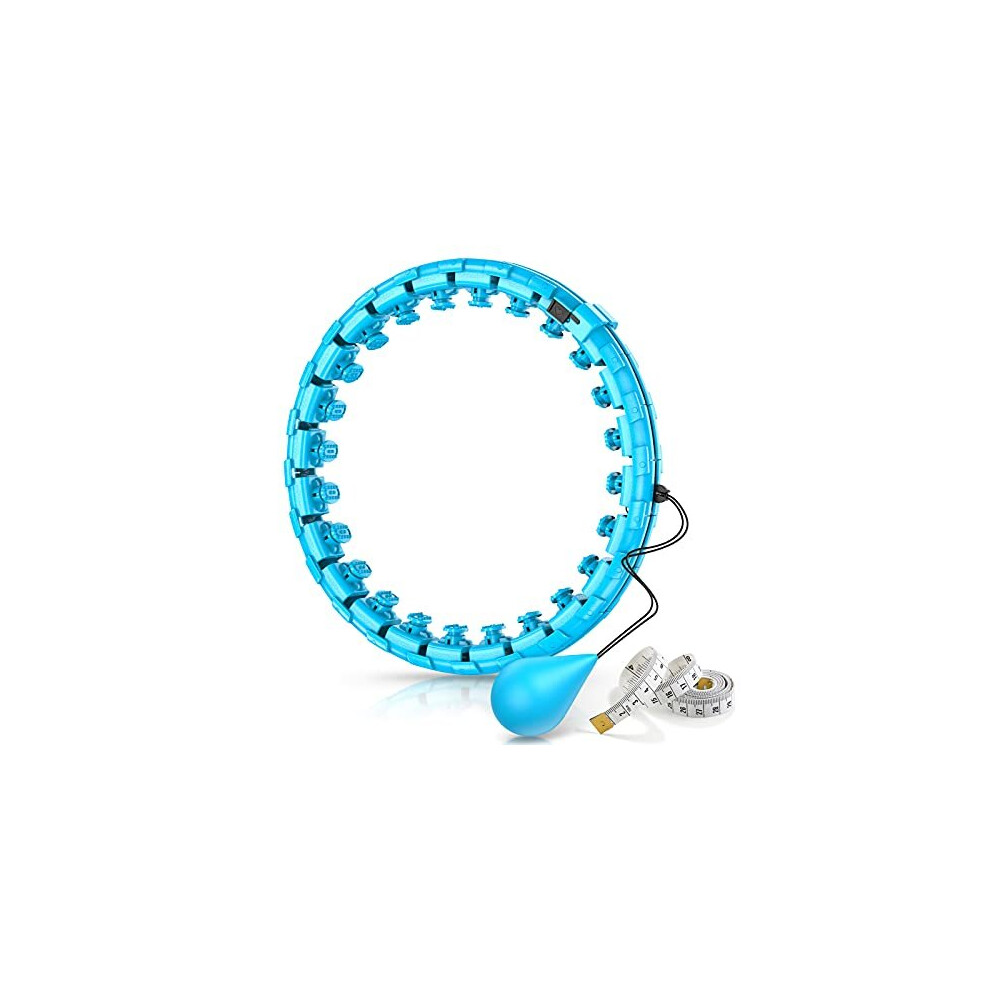 AgoKud Smart Weighted Hula Exercise Hoops for Adults Weight Loss,Fitness Massage Circle Two-in-one, with 24 Detachable Knots and auto-Rotating Ba