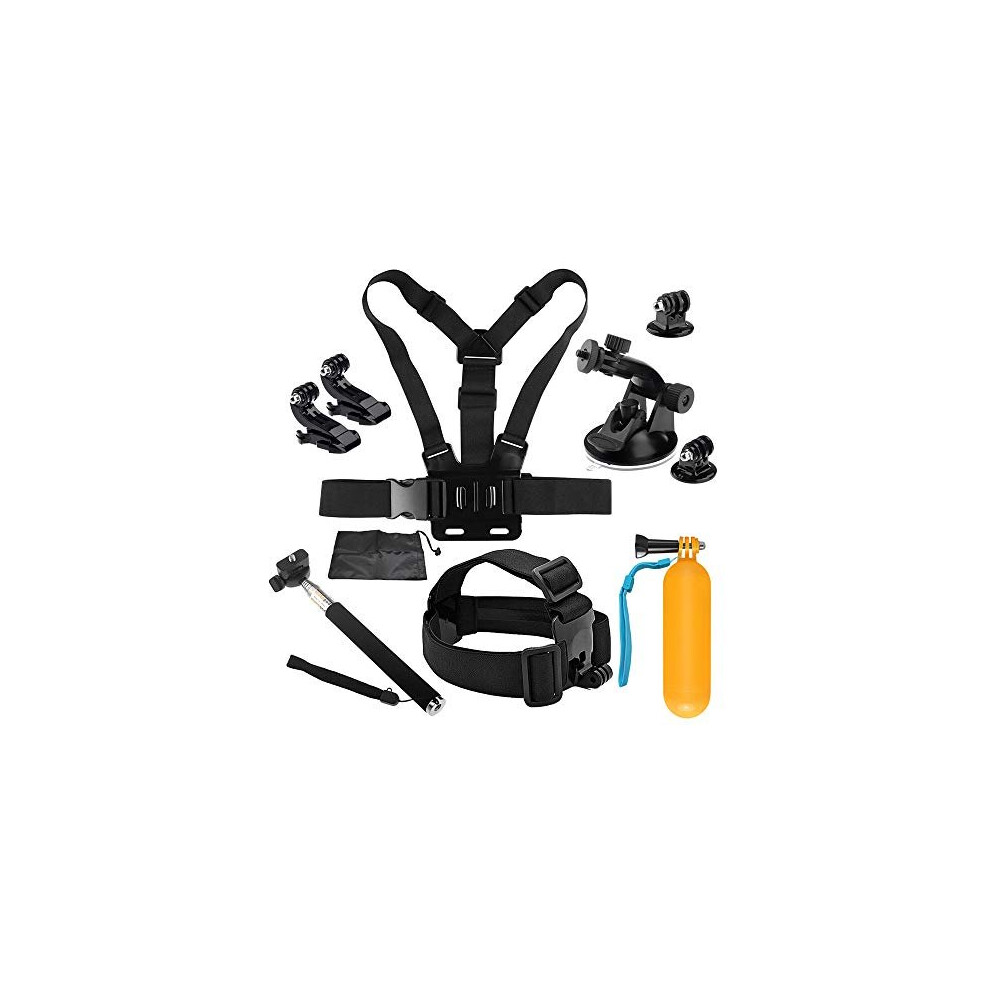 D&F 10-In-1 Outdoor Action Camera Accessories Kit For Gopro Dji Osmo Action Cam Crosstour Akaso Campark And Other Action Camera 728350802975