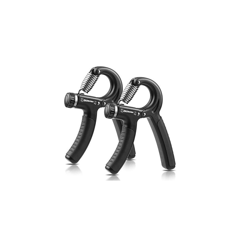 Niyikow 2 Pack Hand Grip Strengthener, Grip Strength Trainer, Adjustable Resistance 22-132Lbs (10-60Kg), Non-Slip Gripper, Perfect For Musicians