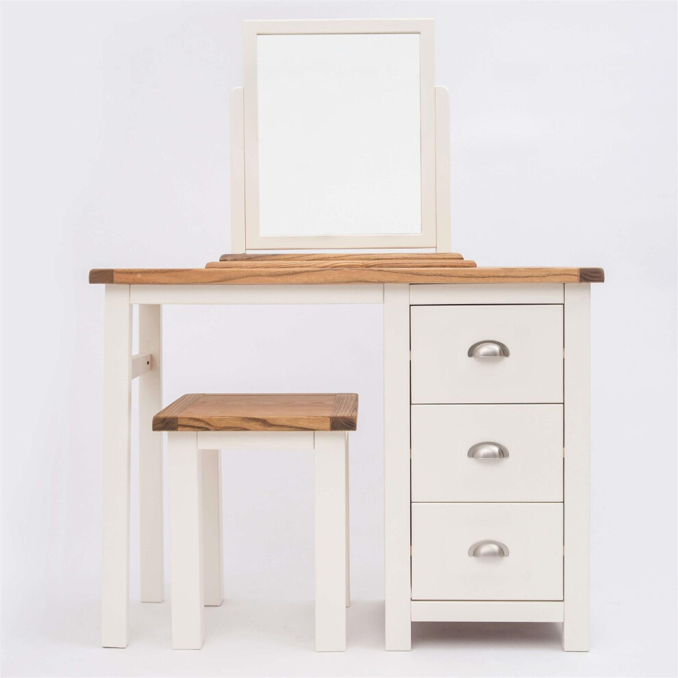 Off White Dressing Table Set Bedroom Furniture Mirror Stool Makeup