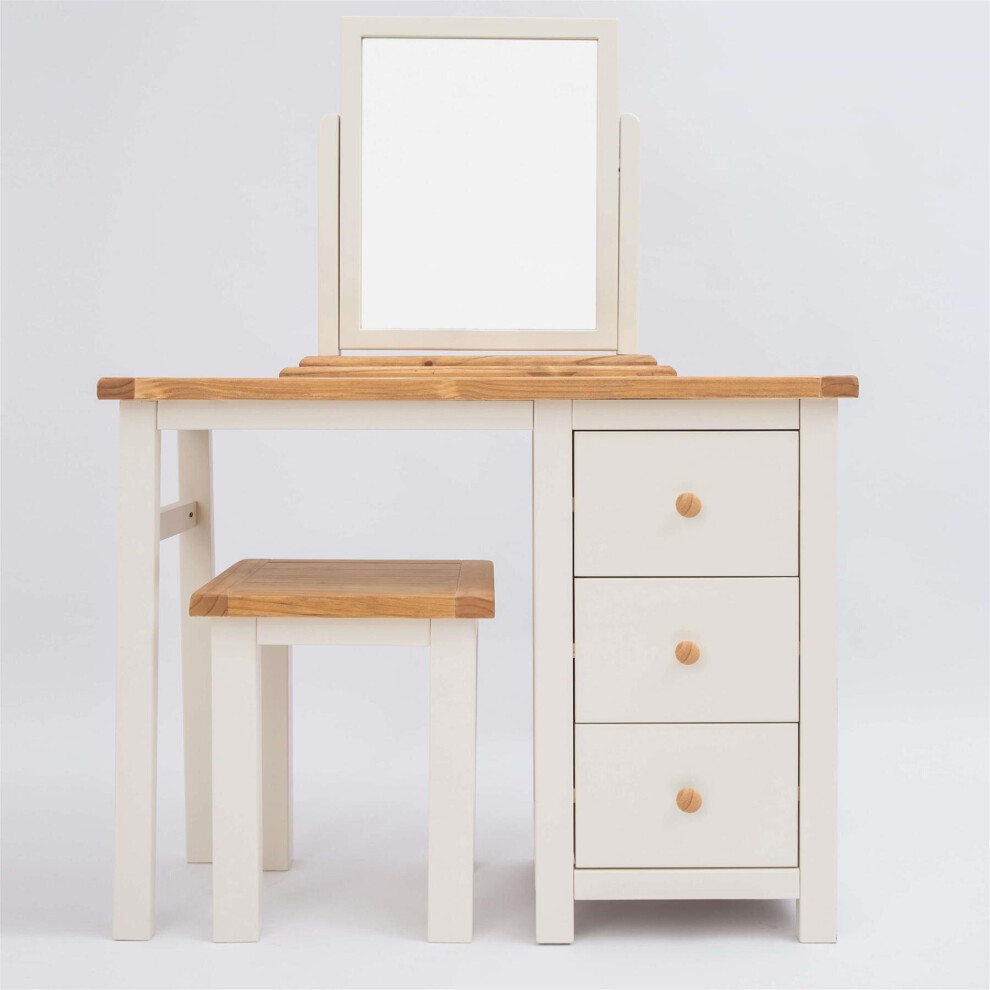 Dressing Table Set Off White Bedroom Furniture Makeup Table Country Wood Unit