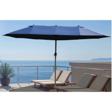 460cm Blue Umbrella Durable UV Resistant Parasol Garden Outdoor Best