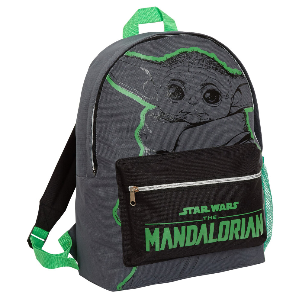 (One Size) The Mandalorian Backpack Grogu Baby Yoda The Child School Bag Travel Sports Bag