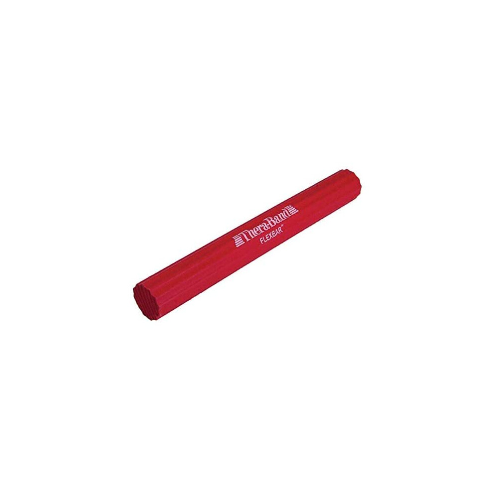 Theraband Flexbar Resistance Bar For Medial Epicondylitis, Prevent Tendonitis And Improve Grip Strength, Relieve Pain From Tennis Elbow, Golfers Red