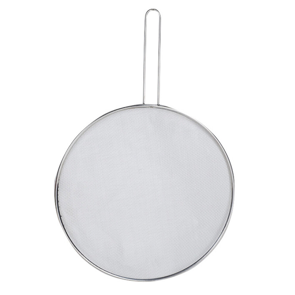 Stainless Steel Oil Grease Splatter Screen Guard Kitchen Cooking Oil Splashing Shield Mesh Cover, 25cm
