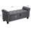 Living And Home (Dark Grey) Linen Bed End Bench Ottoman Storage Blankets Box Stool with Armrest 6