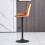 AINPECCA (ORANGE) 2Pcs Bar Stools Velvet Swivel Chairs Kitchen 7