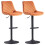 AINPECCA (ORANGE) 2Pcs Bar Stools Velvet Swivel Chairs Kitchen 1