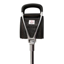Harris Tweed & Leather Shooting Seat Stick