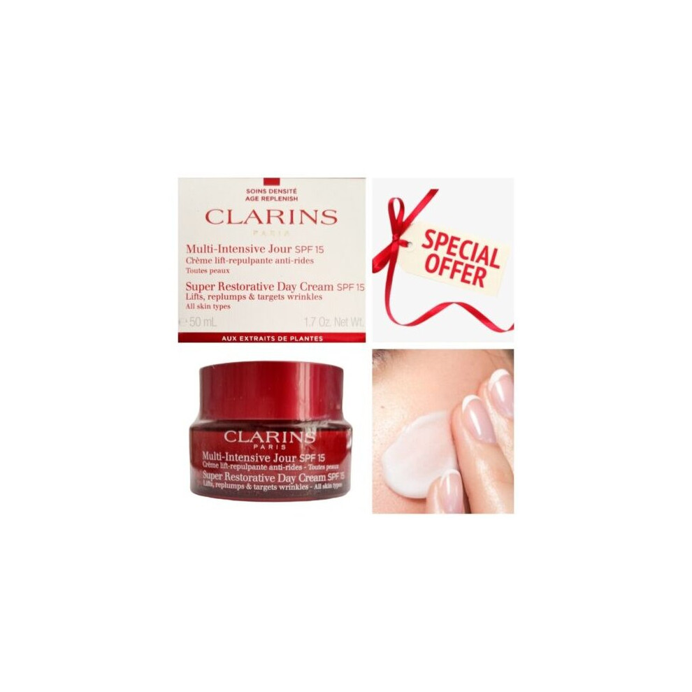 Clarins Cream Super Restorative Day Spf 15 - 50Ml Multi-Intensive Jour New Boxed