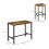Homcom HOMCOM 3-Piece Industrial Bar Table Set, Table & 2 Chairs Rustic Brown 2