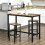 Homcom HOMCOM 3-Piece Industrial Bar Table Set, Table & 2 Chairs Rustic Brown 3