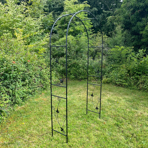 Selections Metal Weatherbury Leaf Scroll Arch Garden Arch 1
