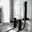 NES Home Cascade Waterfall Bath Shower Mixer Tap & Handset Matte Black 3