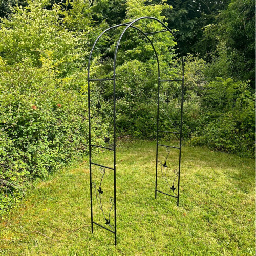 Selections Metal Weatherbury Leaf Scroll Arch Garden Arch 2