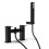 NES Home Cascade Waterfall Bath Shower Mixer Tap & Handset Matte Black 5
