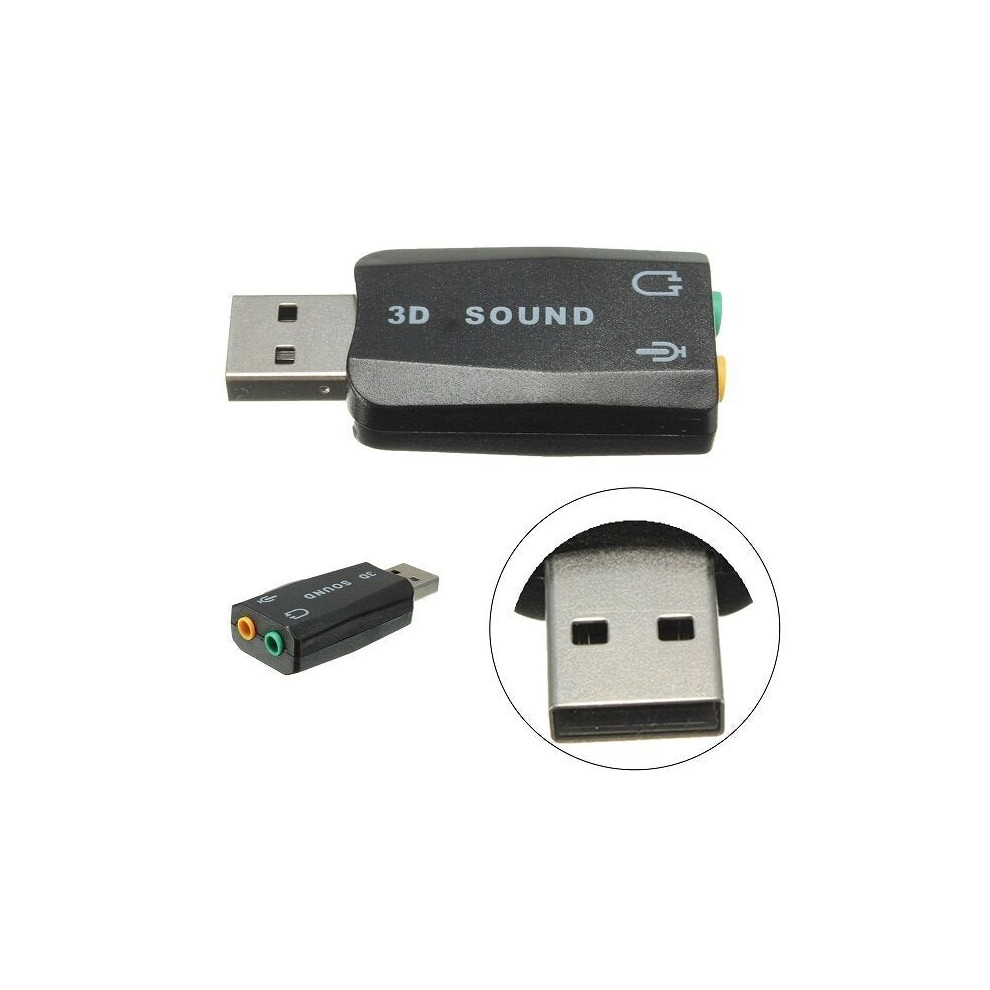 External USB 2.0 for 3D Virtual Audio Sound Card Adapter Converter 5.1CH