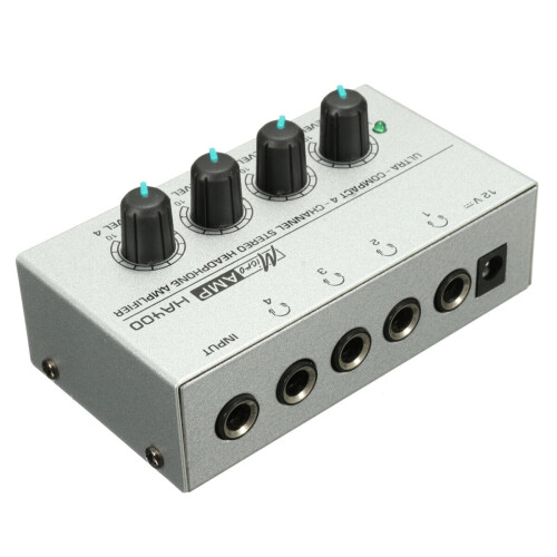 4 Channel Headphone Ultra-compact Audio Stereo Amp Microamp Amplifier 2