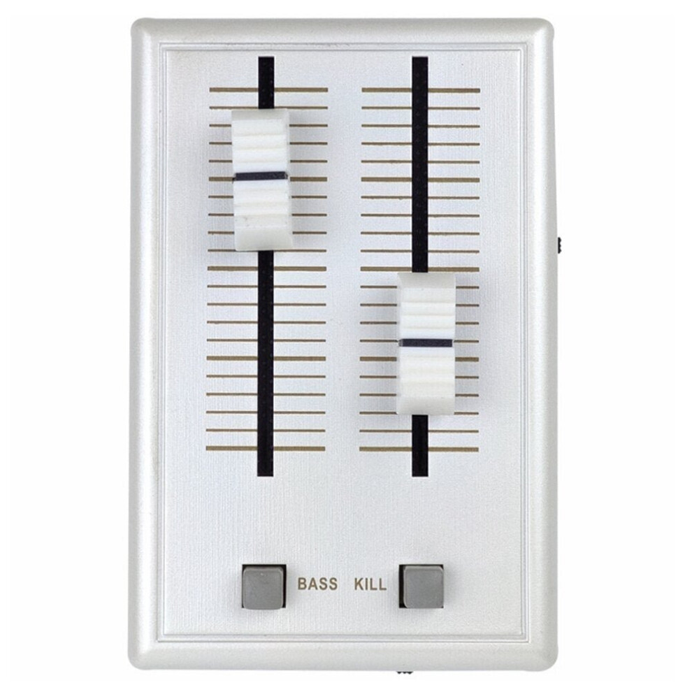 (White&EU Plug) Audio Sound Mixer Mini Pocket Mixer Mini Mobile Phone Mixer 3.5mm Interfaces with Power Adapter