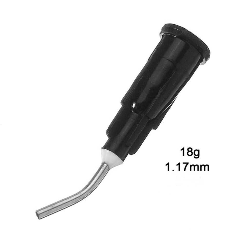 Greenzech (Gray 0.69Mm) 100Pcs Irrigation Bent Needle Tips Flat Teeth Needle Dental Flow Sealant Composite Resin Acid Reagen