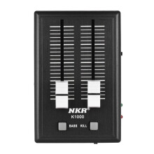 (Black&EU Plug) Audio Sound Mixer Mini Pocket Mixer Mini Mobile Phone Mixer 3.5mm Interfaces with Power Adapter