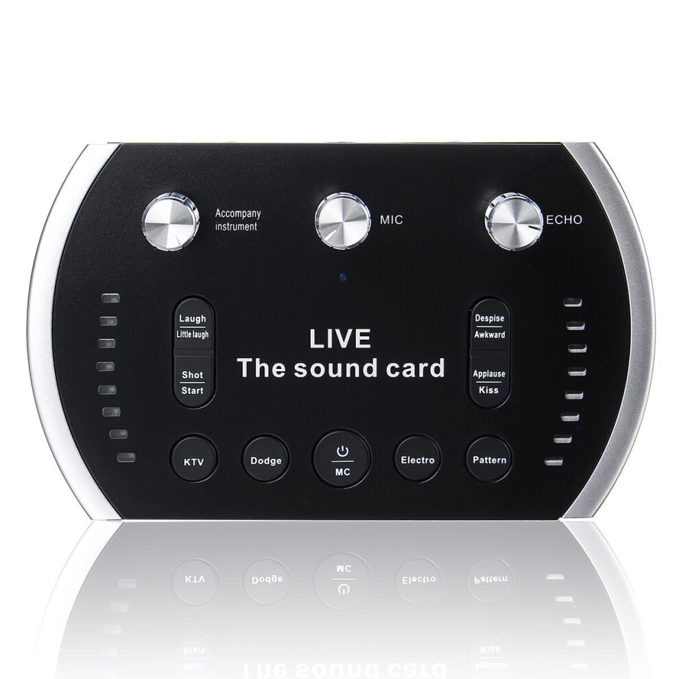 1200mAh Two Channel USB Interface External Sound Card Microphone Webcast Live Sound Card