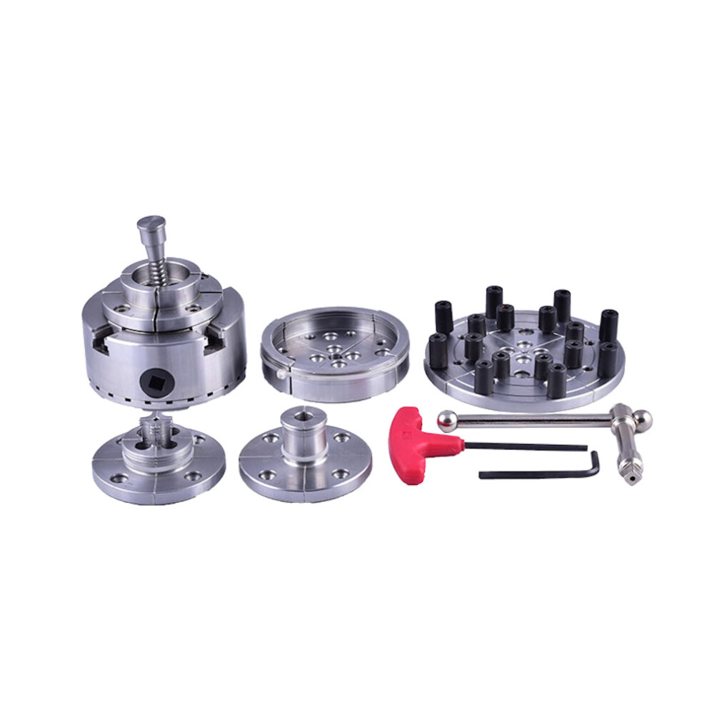 (1inch 8 teeth) 3.75 Inch Bevel Gear Set Chuck Four-jaw Self-centering Chuck Woodworking Lathe Accessories