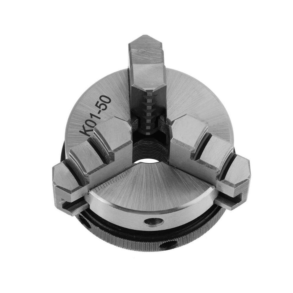 (A) 3/4 Jaws Wood Lathe Chuck 50mm 63mm Manual Chuck Self-centering DIY Metal Wood Lathe Tools