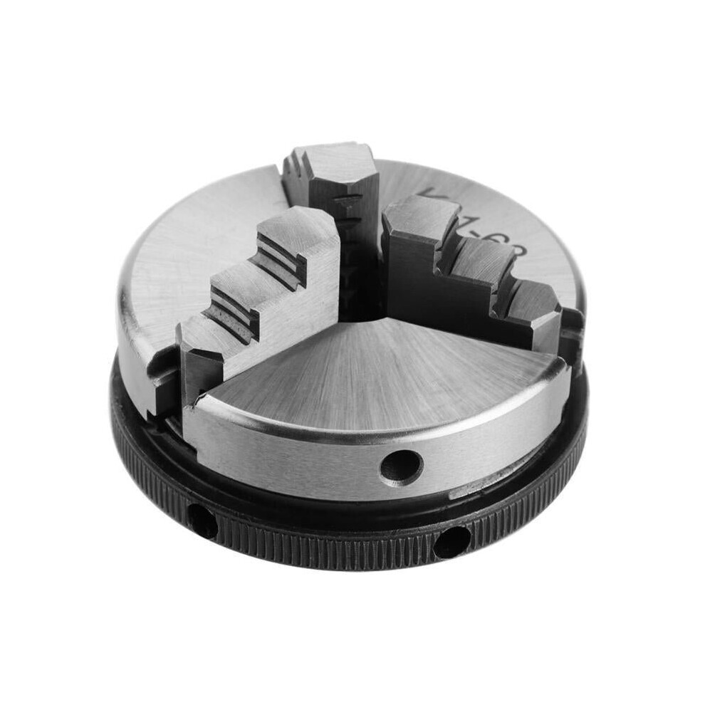 (B) 3/4 Jaws Wood Lathe Chuck 50Mm 63Mm Manual Chuck Self-Centering Diy Metal Wood Lathe Tools 6112211926537