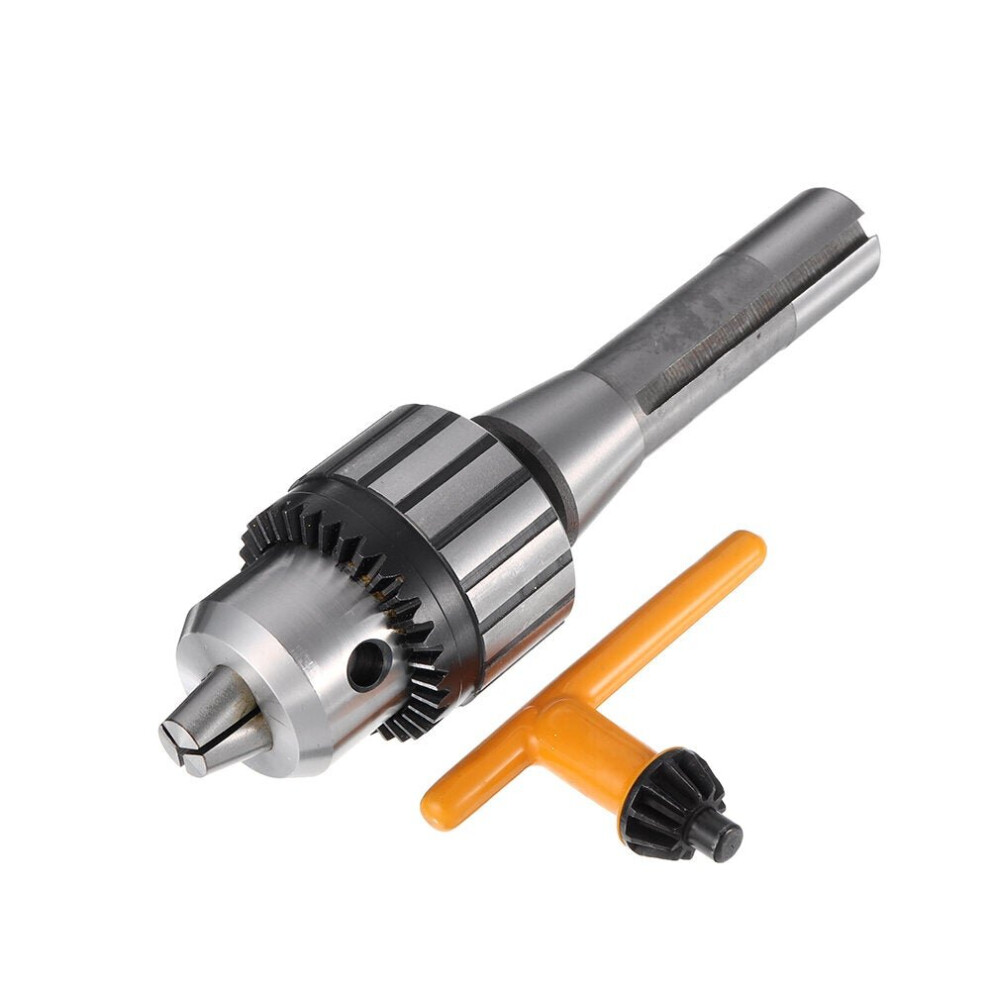 Heavy Duty Lathe Drill Chuck 13mm Capacity with Shank Precision Integrated with Key Whrench